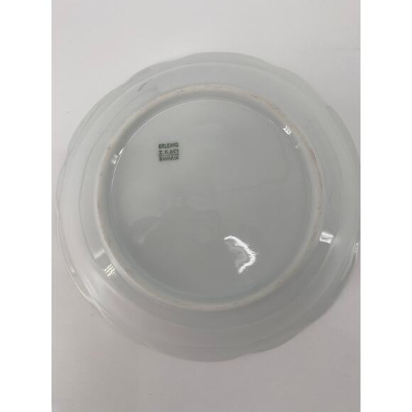 6 Orleans Soup Bowls Z S & Co Bavaria Pink Roses Gold Flowers Porcelain ZSC60 - Picture 3 of 5